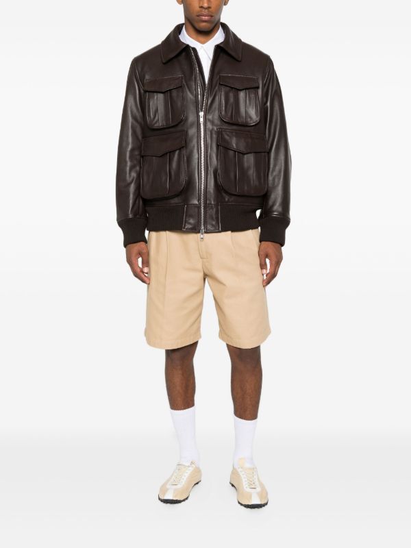 Simone Rocha Multiple-pocket Lambskin Leather Jacket | Browns Leather Jackets