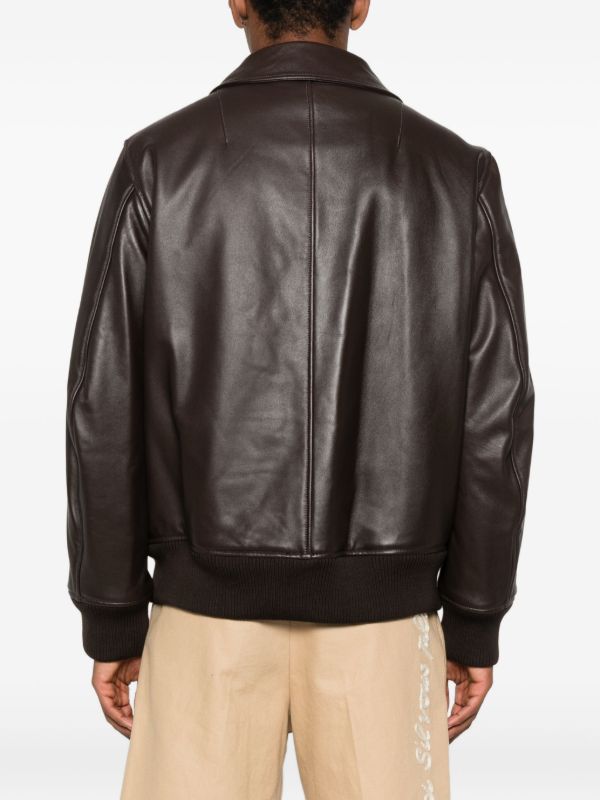 Simone Rocha Multiple-pocket Lambskin Leather Jacket | Browns Leather Jackets