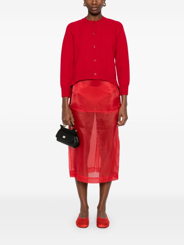 Simone Rocha Red Open Back Cardigan | Browns Cardigans