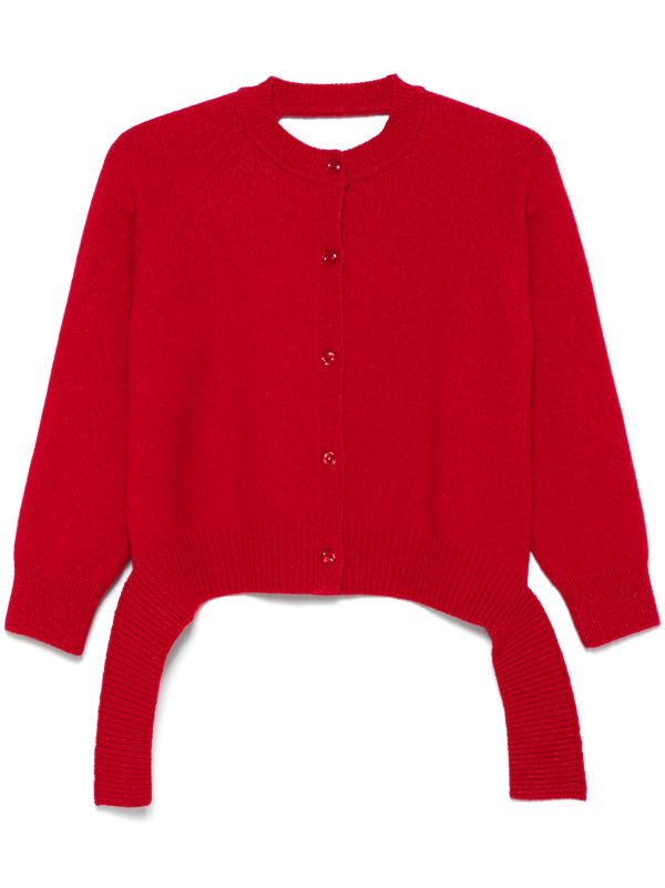 Simone Rocha Red Open Back Cardigan | Browns Cardigans