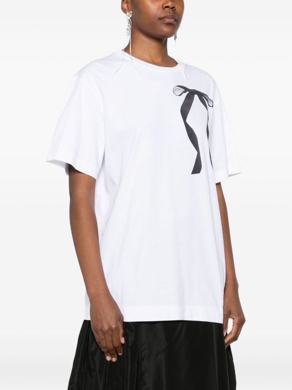 Simone Rocha Ribbon Bow-print T-shirt | Browns T-Shirts & Jersey Shirts