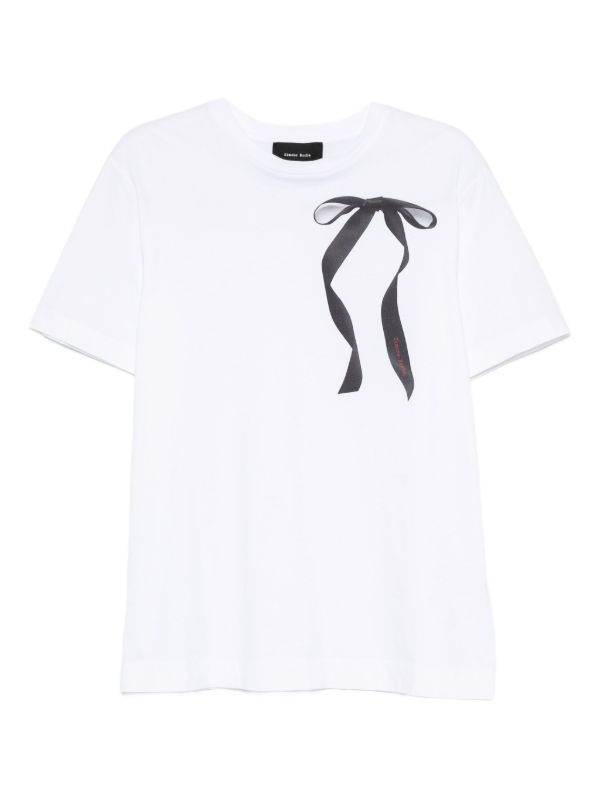 Simone Rocha ribbon bow-print T-shirt | Browns T-Shirts & Jersey Shirts