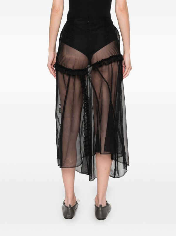 Simone Rocha Tulle Midi Skirt | Browns Asymmetric & Draped Skirts
