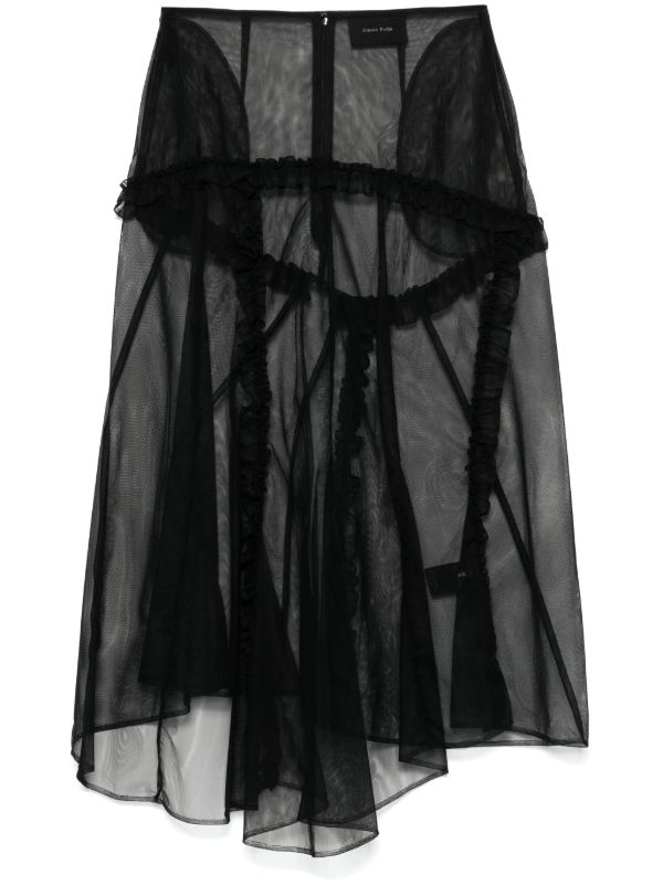 Simone Rocha Tulle Midi Skirt | Browns Asymmetric & Draped Skirts