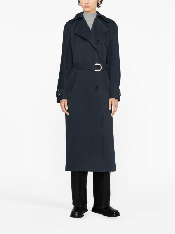 Sinead O'Dwyer Blue Cotton Drill Trench Coat | Browns Trench Coats & Raincoats