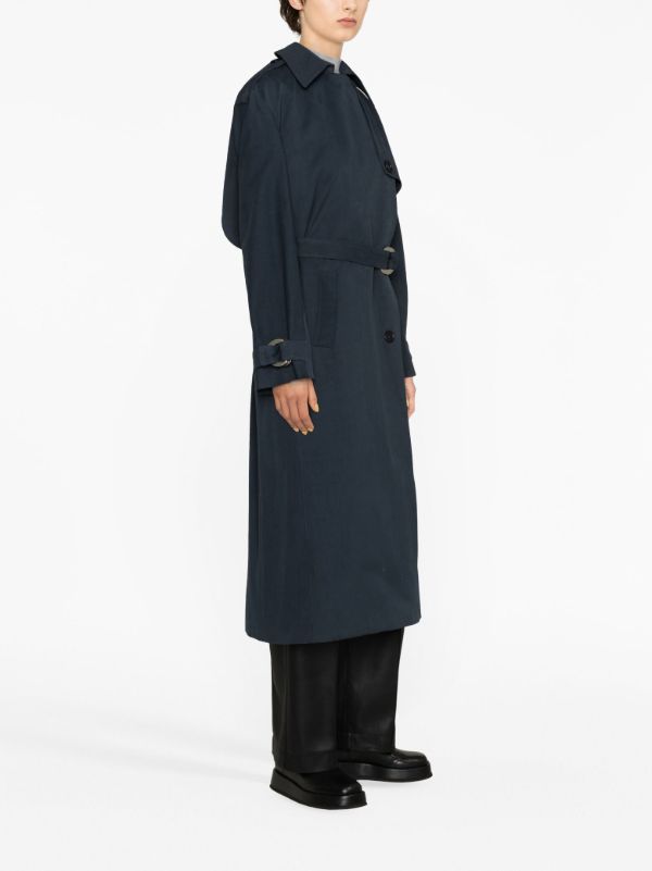 Sinead O'Dwyer Blue Cotton Drill Trench Coat | Browns Trench Coats & Raincoats