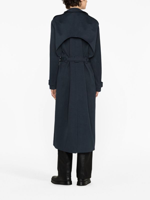 Sinead O'Dwyer Blue Cotton Drill Trench Coat | Browns Trench Coats & Raincoats