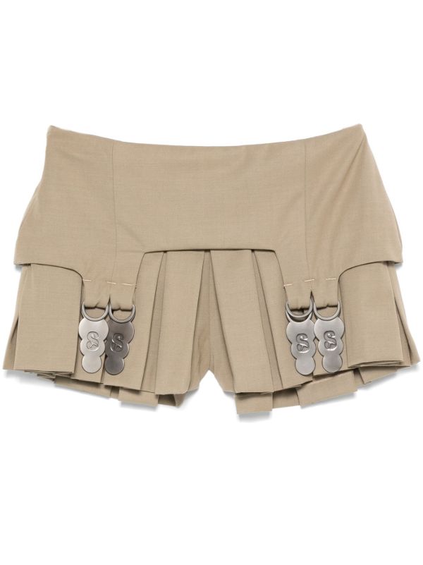 Sinead O'Dwyer Pleated Mini Shorts | Browns Short & Mini Shorts