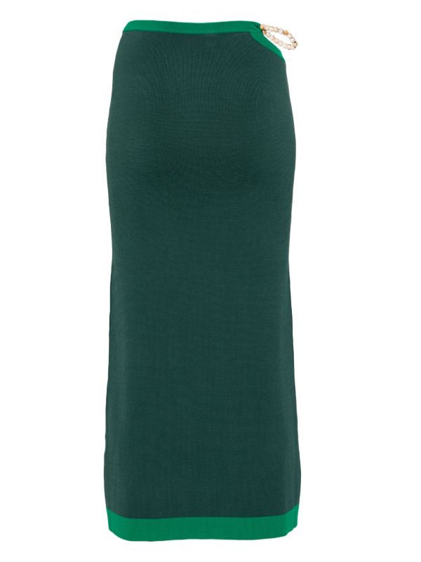 SIR. Green Salvador Beaded Midi Skirt | Browns Straight Skirts