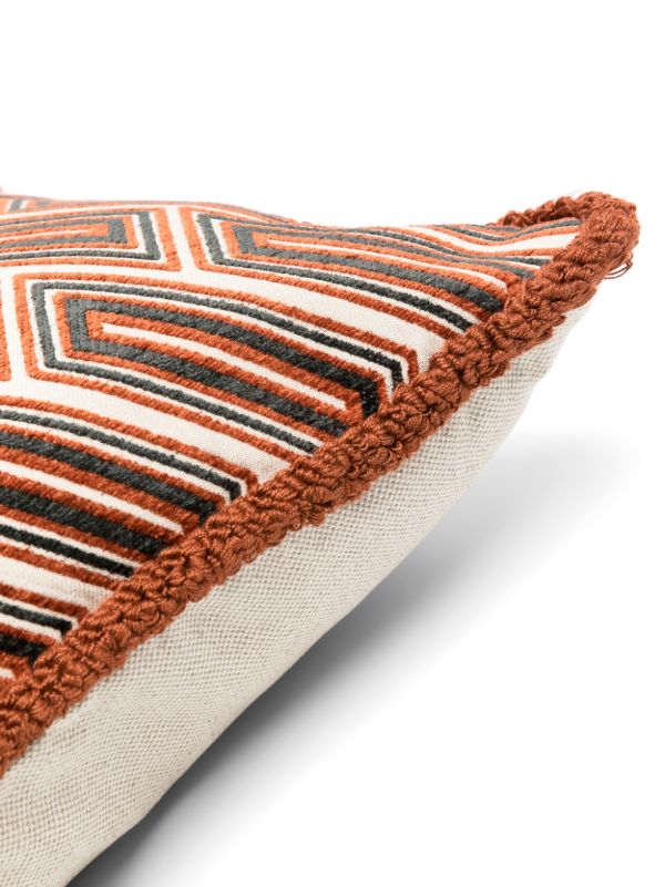 Soho Home Brown Vende Geometric Jacquard Cushion | Browns Cushions