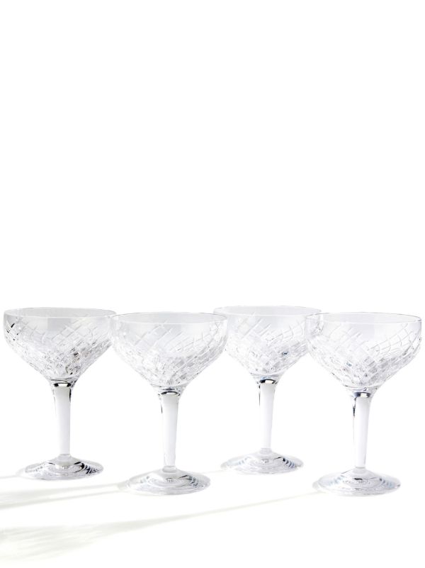 Soho Home clear Barwell crystal Champagne coupe set | Browns Glassware