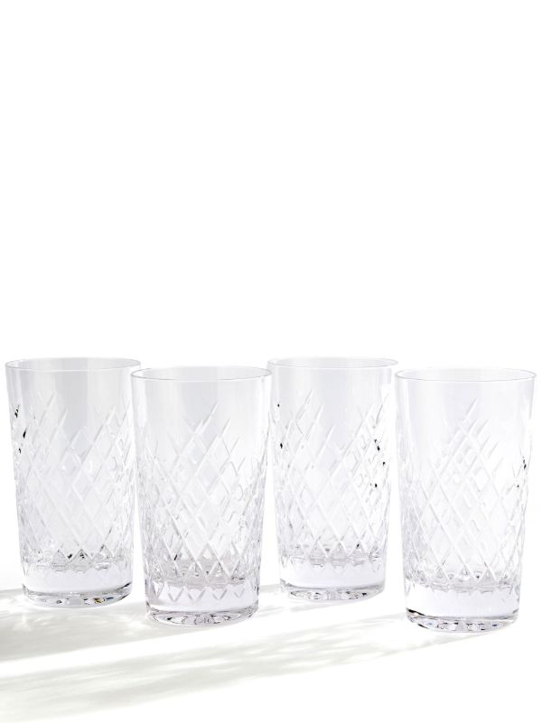 Soho Home clear Barwell crystal highball glass set | Browns Glassware