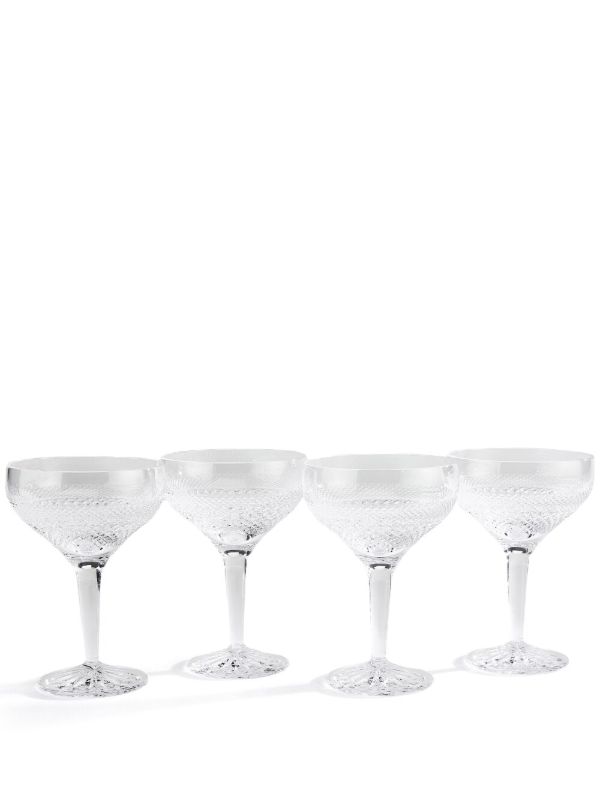 Soho Home Crystal Huxley Coupe Glasses Set | Browns Glassware