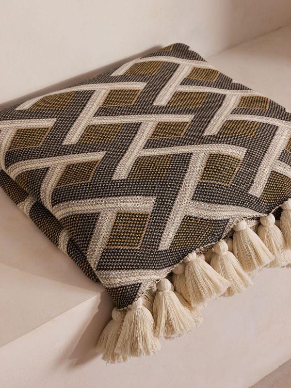 Soho Home Geometric Intarsia Blanket | Browns Blankets & Throws