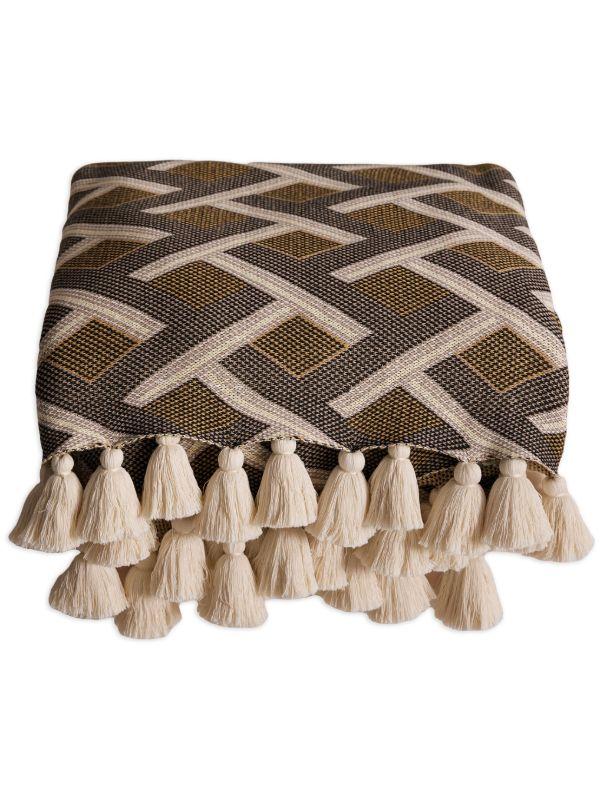 Soho Home geometric intarsia blanket | Browns Blankets & Throws