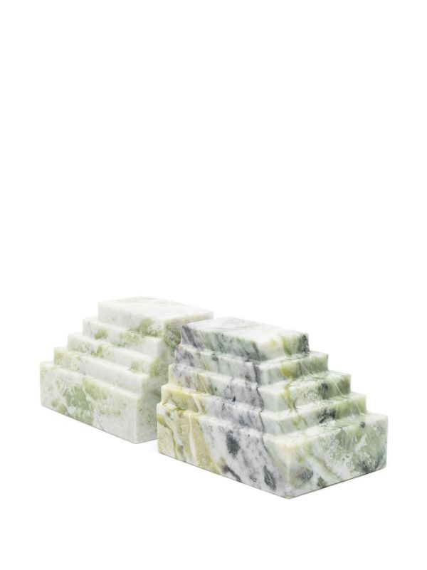 Soho Home Green Lola Marble Bookends | Browns Decorative Objects