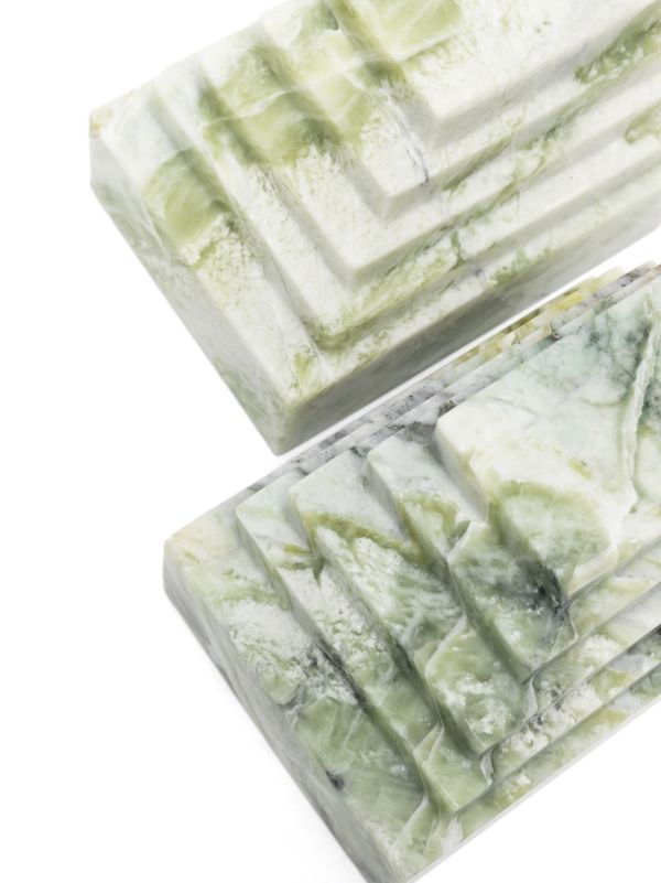 Soho Home Green Lola Marble Bookends | Browns Decorative Objects