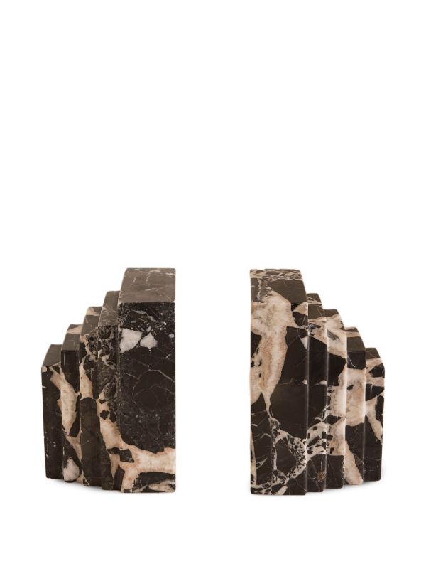 Soho Home Lola marble bookends | Browns Art Books & Magazines
