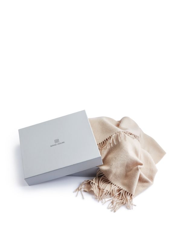 Soho Home Neutral Maria Alpaca Wool Throw | Browns Blankets & Throws