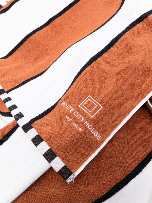 Soho Home Orange White City House Pool Towel | Browns Towels