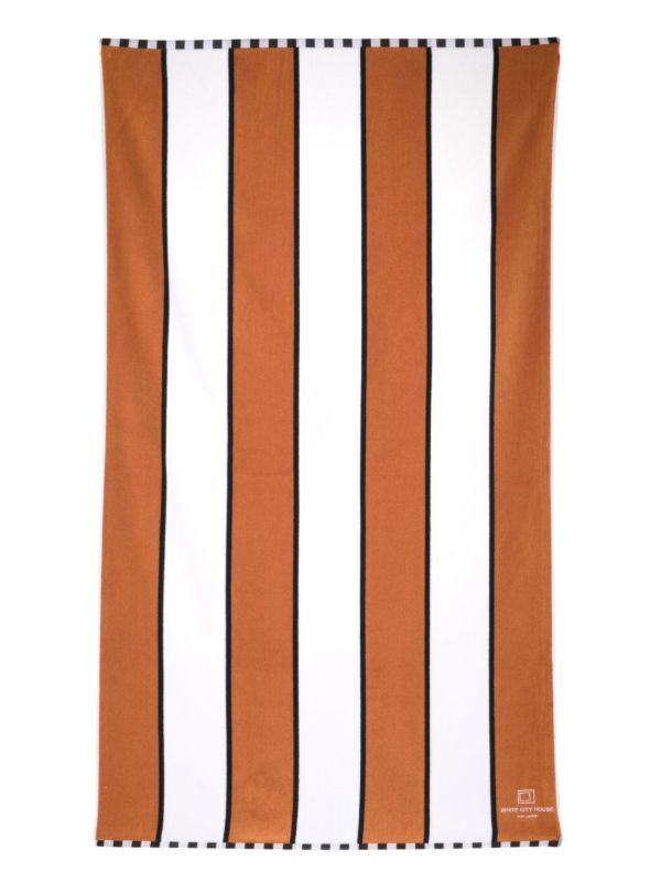 Soho Home Orange White City House Pool Towel | Browns Towels