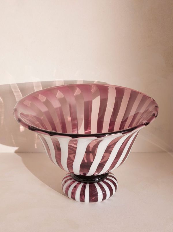 Soho Home Striped Glass Vase | Browns Decorative Trays & Plates