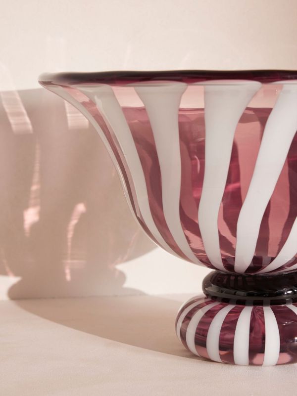 Soho Home Striped Glass Vase | Browns Decorative Trays & Plates