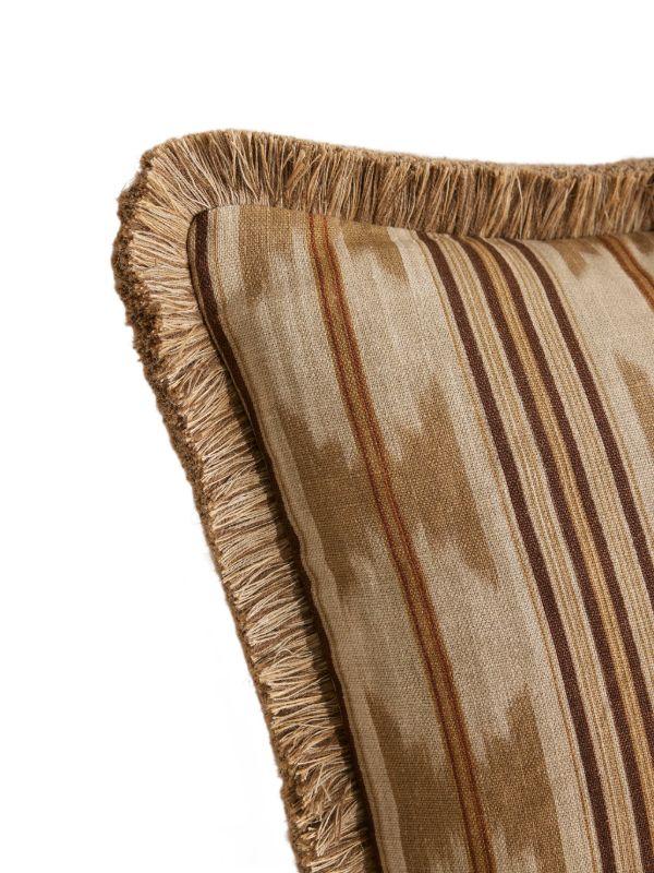 Soho Home Watkins Striped Fringed Cushion | Browns Cushions