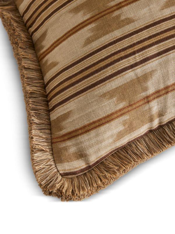 Soho Home Watkins Striped Fringed Cushion | Browns Cushions