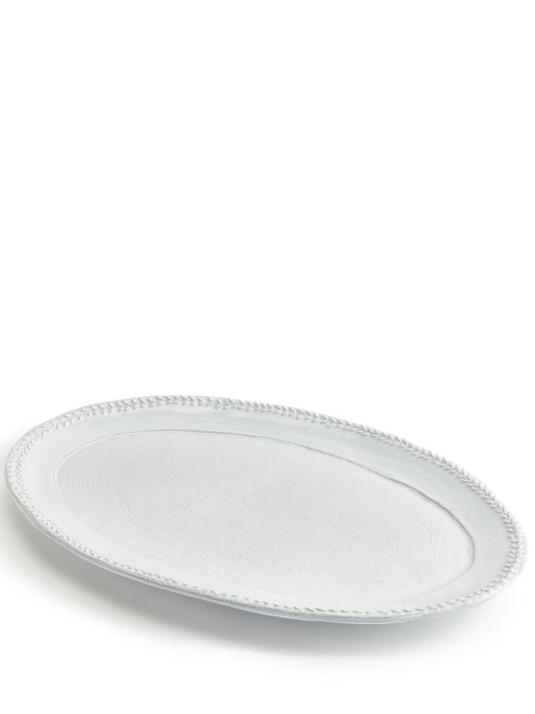 Soho Home white Hillcrest stoneware platter | Browns Plates & Bowls