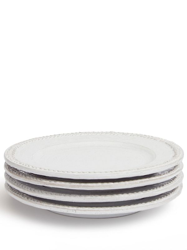 Soho Home white Hillcrest stoneware side plate set | Browns Plates & Bowls