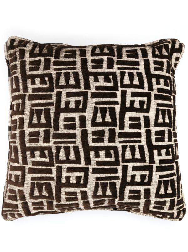 Soho Home X Pierre Frey Brown Tsomba Abstract-Jacquard Cushion | Browns Cushions