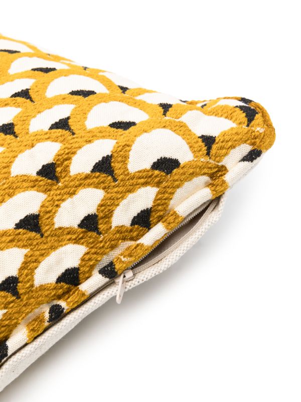 Soho Home X Pierre Frey Yellow Les Ecailles Cushion | Browns Cushions