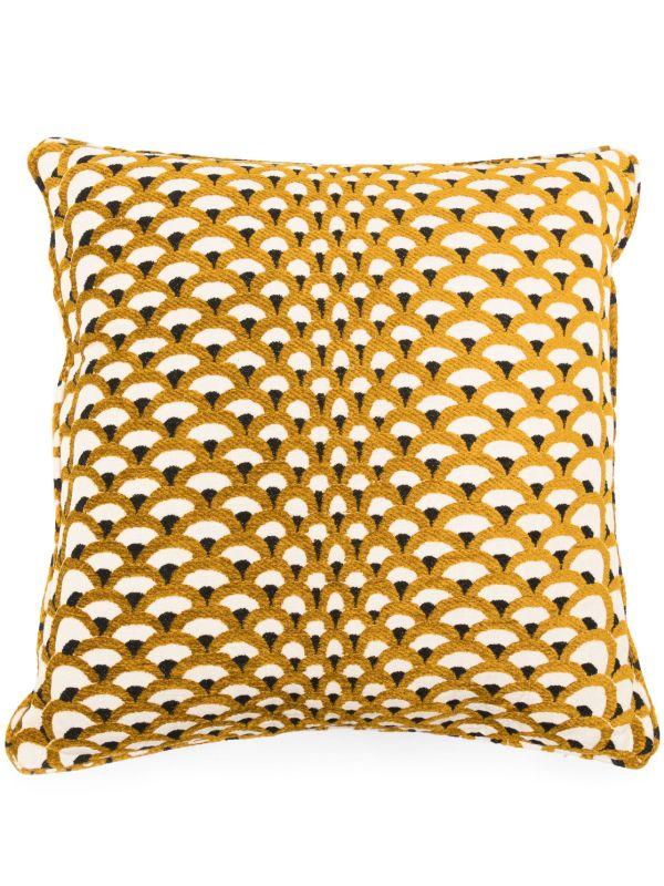 Soho Home X Pierre Frey Yellow Les Ecailles Cushion | Browns Cushions