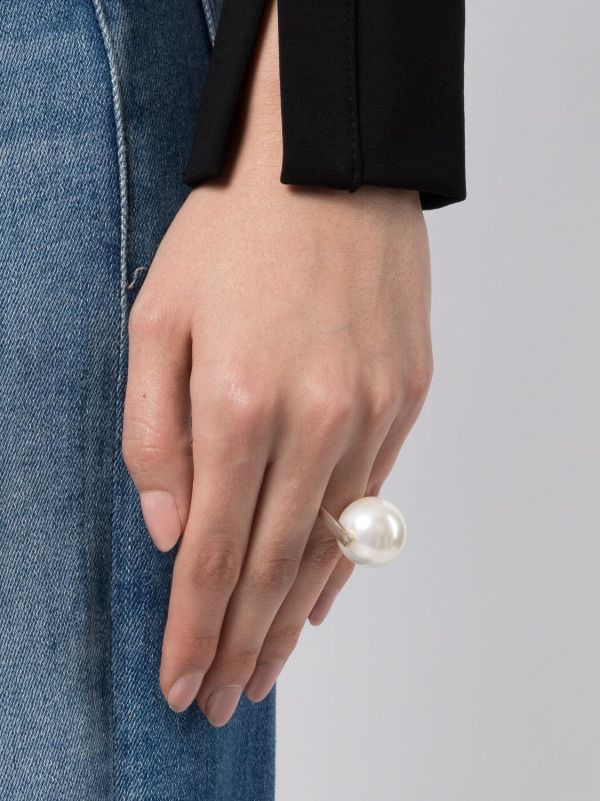 Soludos Stern Pearl-embellished Ring | Browns Rings