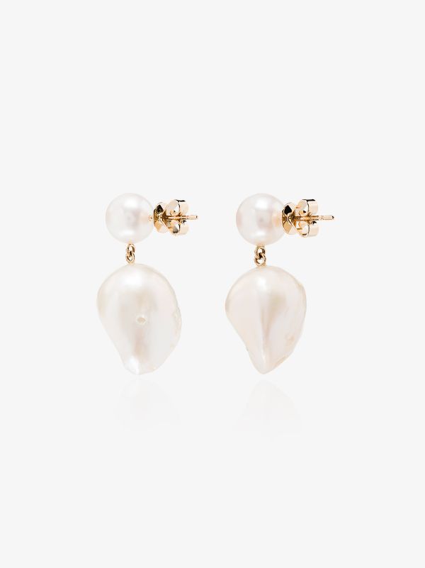 Sophie Bille Brahe 14K Gold Venus Pearl Drop Earrings | Browns Earrings