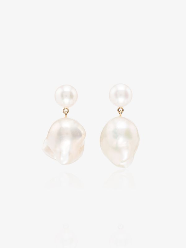 Sophie Bille Brahe 14K Gold Venus Pearl Drop Earrings | Browns Earrings