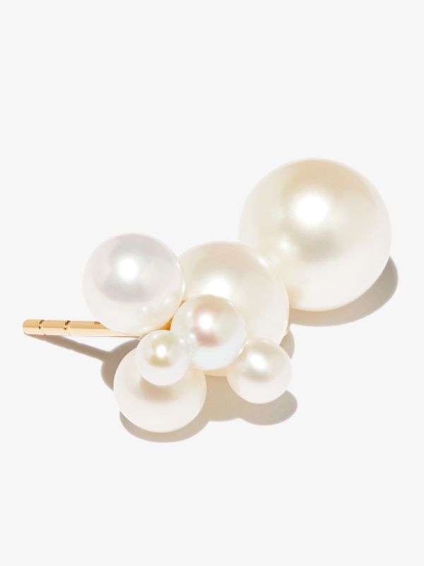 Sophie Bille Brahe 14K Yellow Gold Bisou Perle Pearl Earring | Browns Fine Earrings