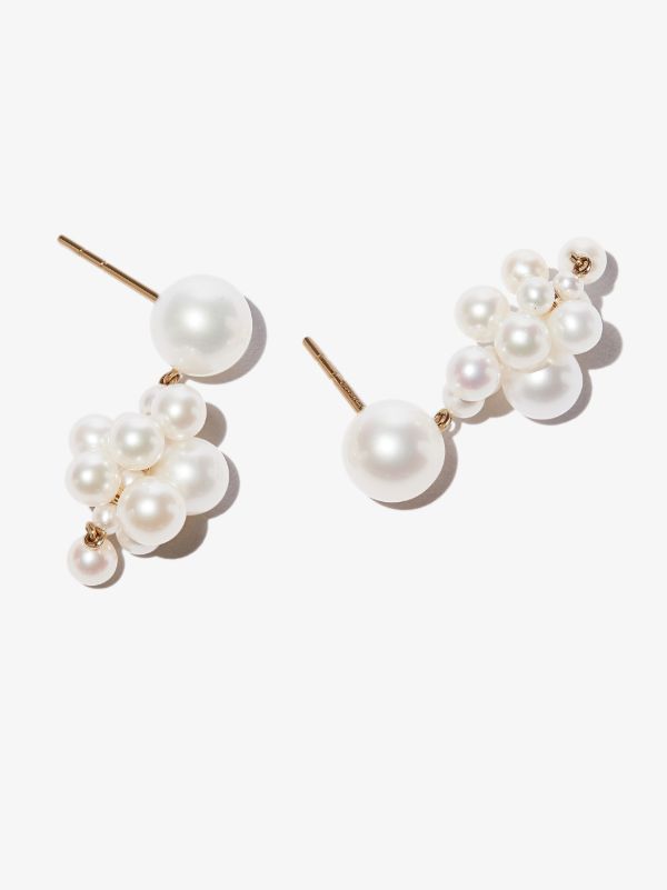 Sophie Bille Brahe 14K Yellow Gold Botticelli Pearl Drop Earrings | Browns Fine Earrings