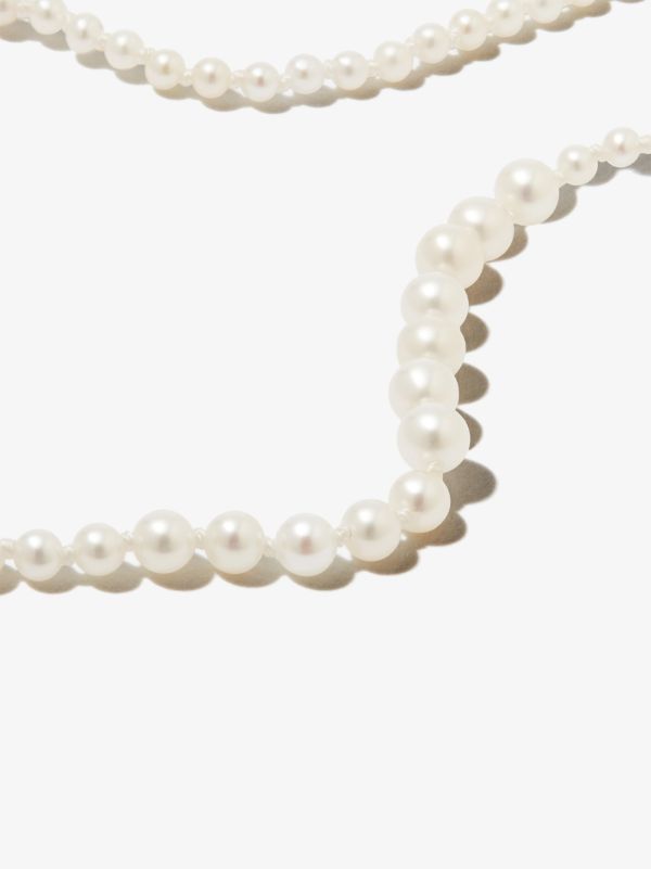 Sophie Bille Brahe 14K Yellow Gold Mini Peggy Pearl Necklace | Browns Fine Necklaces