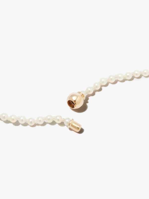Sophie Bille Brahe 14K Yellow Gold Mini Peggy Pearl Necklace | Browns Fine Necklaces