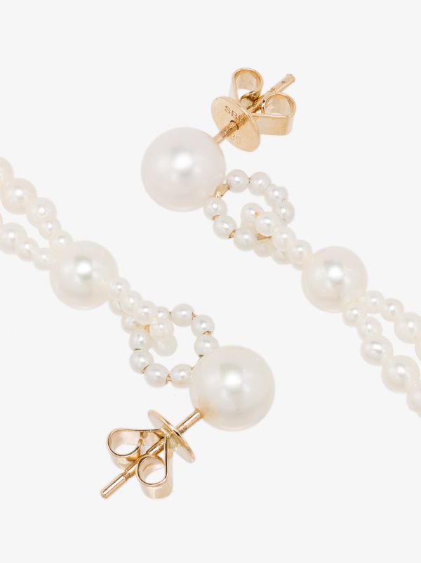 Sophie Bille Brahe 14K Yellow Gold Opera Pearl Earrings | Browns Earrings