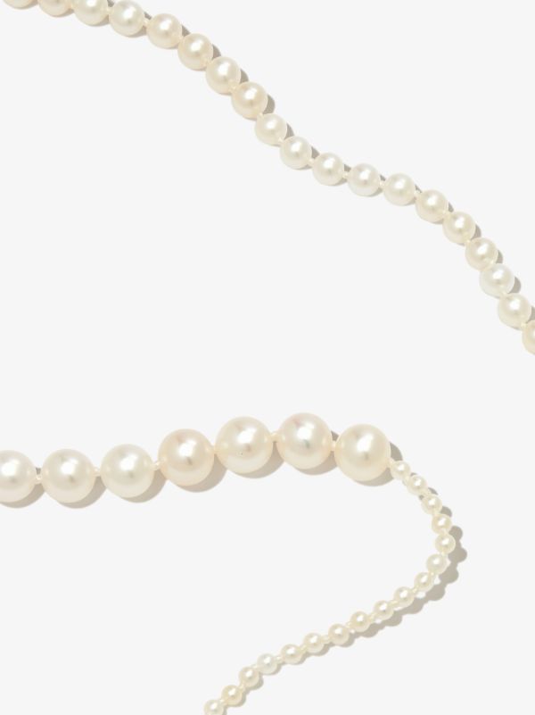 Sophie Bille Brahe 14K Yellow Gold Petite Peggy Pearl Necklace | Browns Necklaces