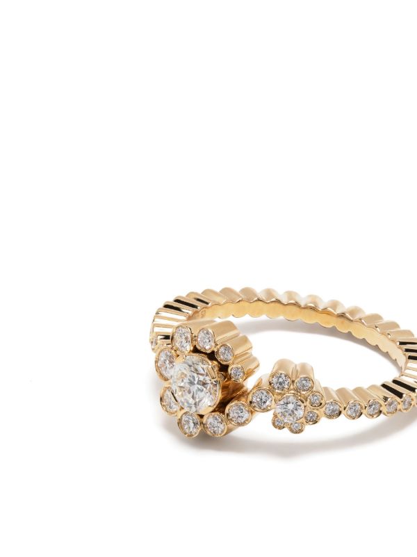 Sophie Bille Brahe 18K Yellow Gold Celestine Fleur Diamond Ring | Browns Fine Rings