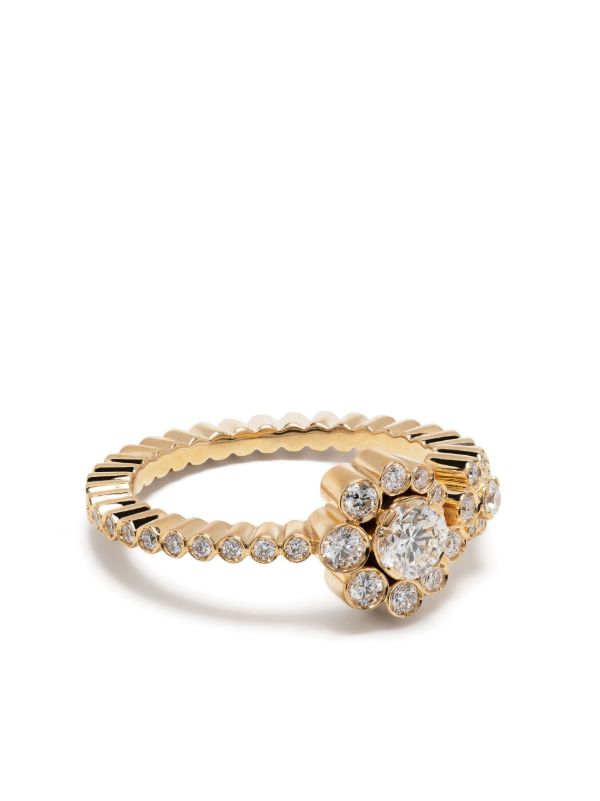 Sophie Bille Brahe 18K Yellow Gold Celestine Fleur Diamond Ring | Browns Fine Rings