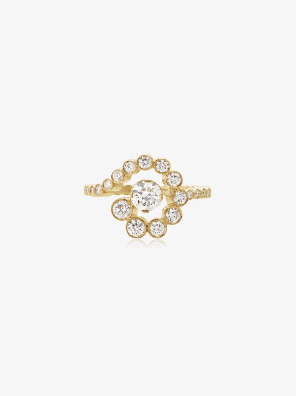 Sophie Bille Brahe 18K yellow gold Escargot de Diamant diamond ring | Browns Fine Rings