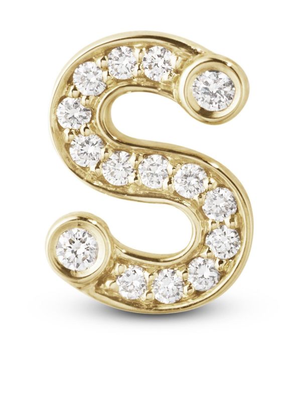 Sophie Bille Brahe 18K yellow gold Petite S diamond single stud earring | Browns Fine Earrings