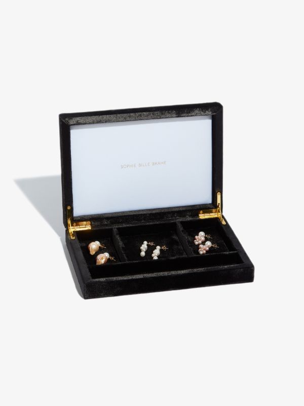 Sophie Bille Brahe black Trésor Deux velvet jewellery box | Browns Trinket Boxes