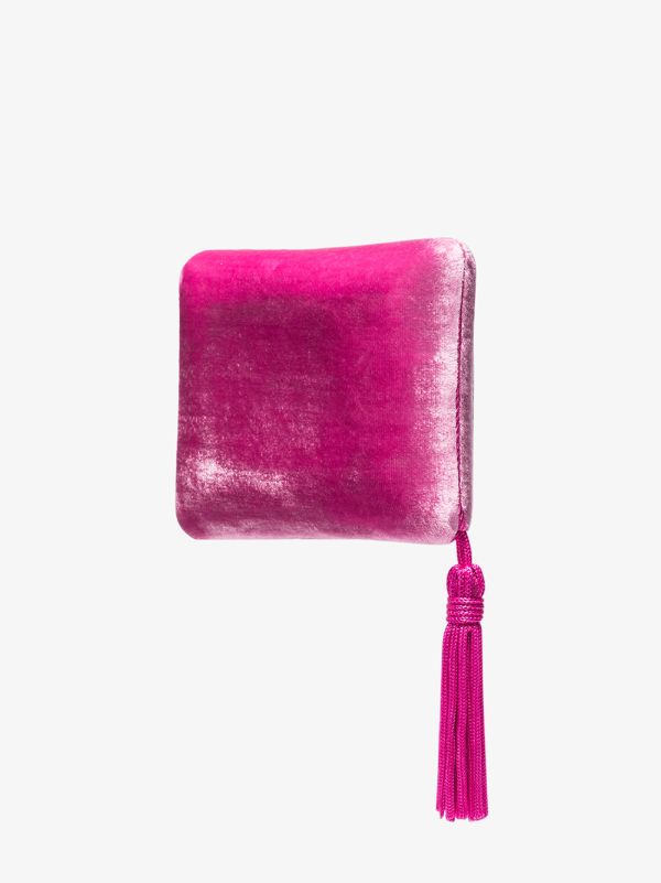 Sophie Bille Brahe Pink Velvet Tassel Jewellery Box | Browns Clutch Bags