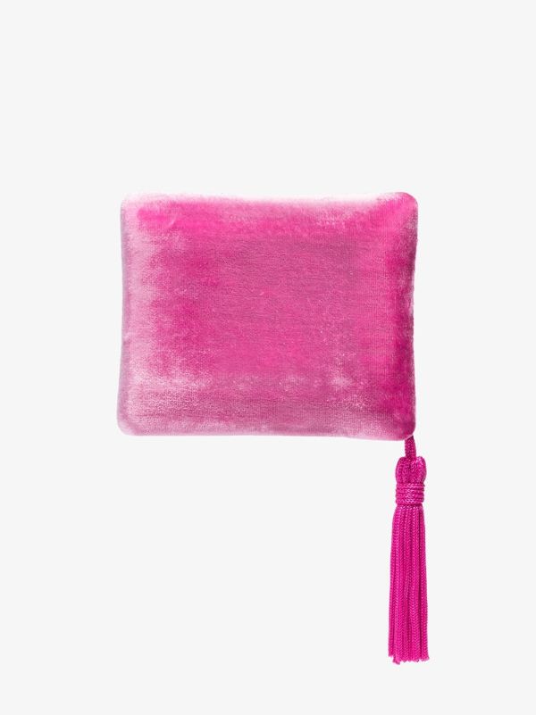 Sophie Bille Brahe pink velvet tassel jewellery box | Browns Clutch Bags